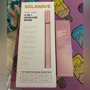 Skincare wand and hyaluronic acid serum